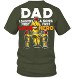 Dad - Daughter's First Love, Son's First Hero T-Shirt - Guys Tee - Unisex Tank Top