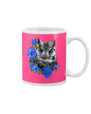 Cute  Owl With Blue Roses Classic Tee - Mug