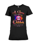 Happy Birthday To October Queen T-Shirt - Ladies Flowy Tank - Ladies Tee