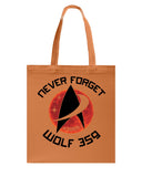 Never Forget Wolf 359 - Guys Tee - Basketweave Tote Bag