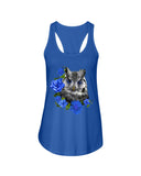 Cute  Owl With Blue Roses Classic Tee - Ladies Flowy Tank - Youth Tee