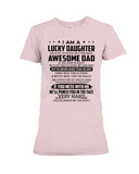 Lucky Daughter - Awesome Dad August T-Shirt - Youth Tee - Ladies Tee