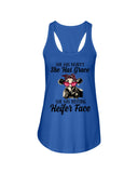 She Has Beauty, Grace, Resting And Heifer Face - Unisex Tank Top - Ladies Flowy Tank