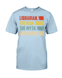 Librarian -The Man-The Myth- The Lengend Tote Bag - Guys Tee - Basketweave Tote Bag