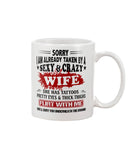 Sexy And Grazy Wife T-Shirt - Guys V-Neck - Mug