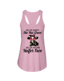 She Has Beauty, Grace, Resting And Heifer Face - Unisex Tank Top - Ladies Flowy Tank