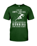 I Am Not Ani Social I'd Just Running Limited Classic T-Shirt - Guys Tee - Unisex Long Sleeve