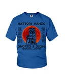 Hattori Hanzo Swords & Sushi T-Shirt - Ladies Flowy Tank - Youth Tee