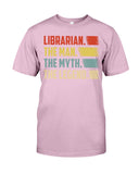 Librarian -The Man-The Myth- The Lengend Tote Bag - Guys Tee - Basketweave Tote Bag