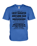 Lucky Daughter - Awesome Dad August T-Shirt - Hoodie - Guys V-Neck
