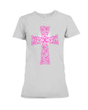 Breast Cancer Cross T-Shirt - Ladies Tee - Hoodie