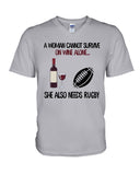 A Woman Needs Wine And Rugby Limited Classic T-Shirt - Guys V-Neck - Mug