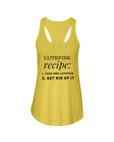 Lutefisk Recipe T-Shirt - Ladies Flowy Tank - Hoodie