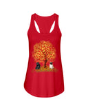 Pug Under Autumn Tree Tote Bag - Sweatshirt - Ladies Flowy Tank