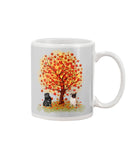 Pug Under Autumn Tree Tote Bag - Mug