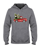 Christmas Cat And Red Car T-Shirt - Ladies Tee - Hoodie