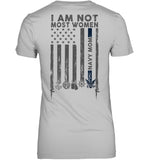 I Am Not Not Most Women Navy Mom T-Shirt - Guys V-Neck - Ladies V-Neck