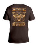 Never Underestimate A November Man T-Shirt - Hoodie - Guys V-Neck