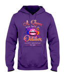 Happy Birthday To October Queen T-Shirt - Hoodie - Basketweave Tote Bag