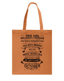 This Girl Was Born In October Limited Classic T-Shirt - Basketweave Tote Bag - Mug