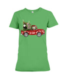 Christmas Cat And Red Car T-Shirt - Ladies Tee - Hoodie