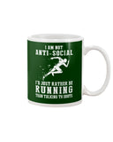 I Am Not Ani Social I'd Just Running Limited Classic T-Shirt - Guys V-Neck - Mug