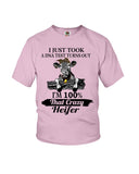 Dna Test I'm 100% That Crazy Heifer T-Shirt - Ladies Flowy Tank - Youth Tee