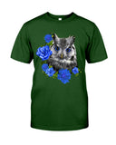 Cute  Owl With Blue Roses Classic Tee - Guys Tee - Unisex Long Sleeve