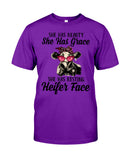 She Has Beauty, Grace, Resting And Heifer Face - Guys Tee - Baby Onesie