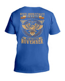 Never Underestimate A November Man T-Shirt - Hoodie - Guys V-Neck