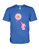 A Pink Elephant Beside Pink Flower  Limited Classic T-Shirt - Guys V-Neck - Basketweave Tote Bag