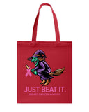 Just Beat It- Breast Cancer Awareness Limited Classic T- Shirt - Guys V-Neck - Basketweave Tote Bag