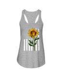 Black America Flag Sunflower Tote Bag - Sweatshirt - Ladies Flowy Tank