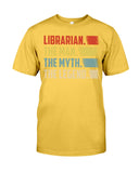 Librarian -The Man-The Myth- The Lengend Tote Bag - Guys Tee - Basketweave Tote Bag