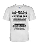 Lucky Daughter - Awesome Dad August T-Shirt - Hoodie - Guys V-Neck