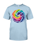 Tie Dye Volleyball T-Shirt - Guys Tee - Unisex Long Sleeve