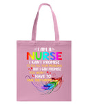 I Am A Nurse Tote Bag - Guys Tee - Basketweave Tote Bag