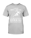 I Am Not Ani Social I'd Just Running Limited Classic T-Shirt - Guys Tee - Unisex Long Sleeve