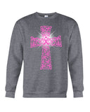 Breast Cancer Cross T-Shirt - Guys Tee - Sweatshirt