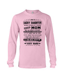 January Girl - Lucky Daughter Was Raised By Awesome Mom T-Shirt - Unisex Long Sleeve