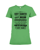 January Girl - Lucky Daughter Was Raised By Awesome Mom T-Shirt - Ladies Flowy Tank - Ladies Tee