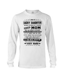 January Girl - Lucky Daughter Was Raised By Awesome Mom T-Shirt - Unisex Long Sleeve
