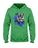 Cute  Owl With Blue Roses Classic Tee - Ladies Tee - Hoodie