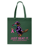 Just Beat It- Breast Cancer Awareness Limited Classic T- Shirt - Guys V-Neck - Basketweave Tote Bag