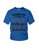 December Girl Have Tattos And Pretty Eyes Tote Bag - Youth Tee - Ladies Tee