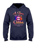 Happy Birthday To October Queen T-Shirt - Hoodie - Basketweave Tote Bag