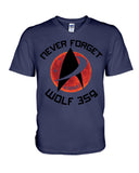 Never Forget Wolf 359 - Hoodie - Guys V-Neck