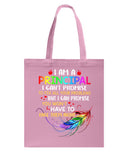 I Am A Principal Tote Bag - Guys Tee - Basketweave Tote Bag