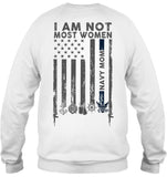 I Am Not Not Most Women Navy Mom T-Shirt - Unisex Long Sleeve - Sweatshirt