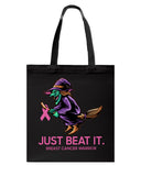 Just Beat It- Breast Cancer Awareness Limited Classic T- Shirt - Guys V-Neck - Basketweave Tote Bag